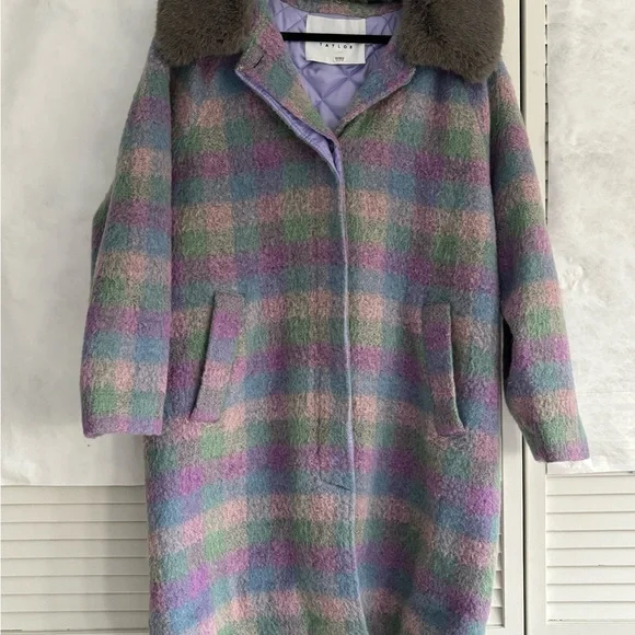 Tanya Taylor Womens  Vikki Wool & Alpaca-Blend Coat Jacket L - Picture 3 of 5